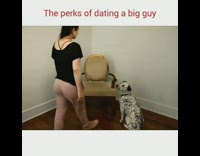 Woman sits on uncomfortable chairs, then sits on boyfriends lap 