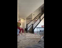 Mother makes son go run the stairs