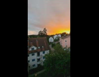 Sunset view on the sky at the subdivision