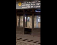 Men inside train almost kiss each other