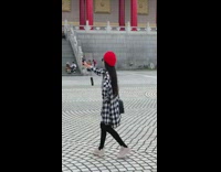 Girl records herself walking in circles