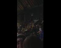 Guy dancing at brooklyn nets halftime show