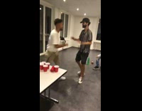 Collab ZarSubmissions - Guy tries to kick friend falls fail