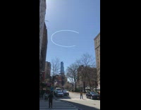 Guy sees C written in blue sky