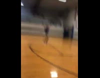 Guy do backflip and land half court shot