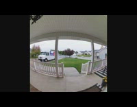 FedEx delivery man throw package on rug