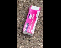 Pregnancy test box thrown on the street