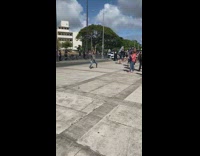 Girl weird ritual ring metal stick protest