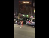 Three girls tiktok dance minivan pink pants