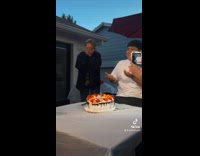 Collab ClipsIG - Mother slaps son failed to do cake prank