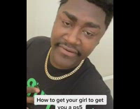 Black shirt guy deserves ps5 girlfriend necklace 