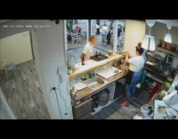 Bartender reaches for glass spills beer fail 