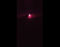 Pink sunset sunlight view from plane window