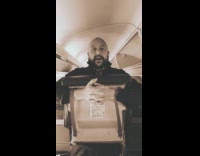 Man gives safety plane instructions