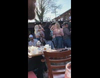 Girls record renegade dance at party