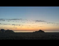 Time lapse of sunrise on the beach