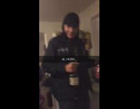 Guy was bet to drink entire bottle of hennessy 