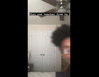 Black shirt girl imitates high school teacher 