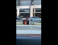 Man song cover equipment setup at park