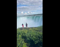 Collab IITW - Couple crosses Niagara falls barrier for photoshoot