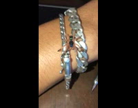 Pretty spider crawling on arm wrist bracelet