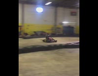 Go kart driver crashes into barrier