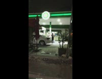 Toilet paper gas station selfie green BP 