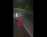 Woman paints traffic cones spongebob part 3 