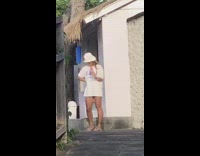 White Bali shirt ice cream photoshoot 