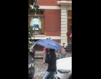 Collab WINY - Woman pink bikini photoshoot on the street