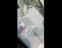 Collab WINY - Man white shirt dances on the side of road