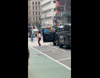 Elderly woman spotted dance in the street