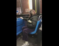 Woman on Bus Yells at Teens Fight