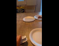 Cat Excitedly Climbs Up Table after Package Snaps