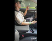 Guy confronts person in tesla cant park there 