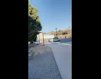 Military guy runs with rocket launcher 