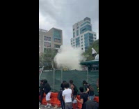 People rioting in Downtown Manhattan 