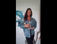 Girl demonstrates how to hold things arms 