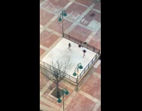 Woman gray jacket dance video shoot park