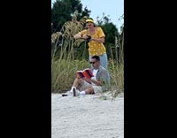 Man opened polo beach tall grass photo shoot part 2