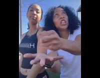 Mother daughter reenact comedy bit show