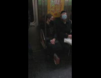 Guy wears face mask over eyes nose