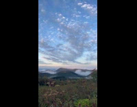 View of the hills after the sunrise