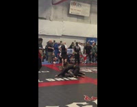 Two women at wrestling competition 