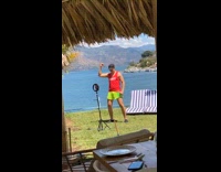 Man red tank top tiktok dance cheer friends Part 1