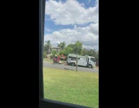 Construction worker drops cement claw