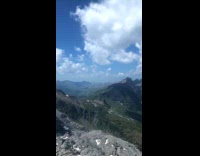 Time lapse ski lift snow black mountain 