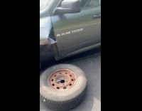 Womans tire fell of while driving