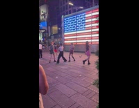 Four women dance cover with American Flag in the background