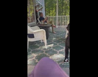 Guy on phone gets taped from behind 